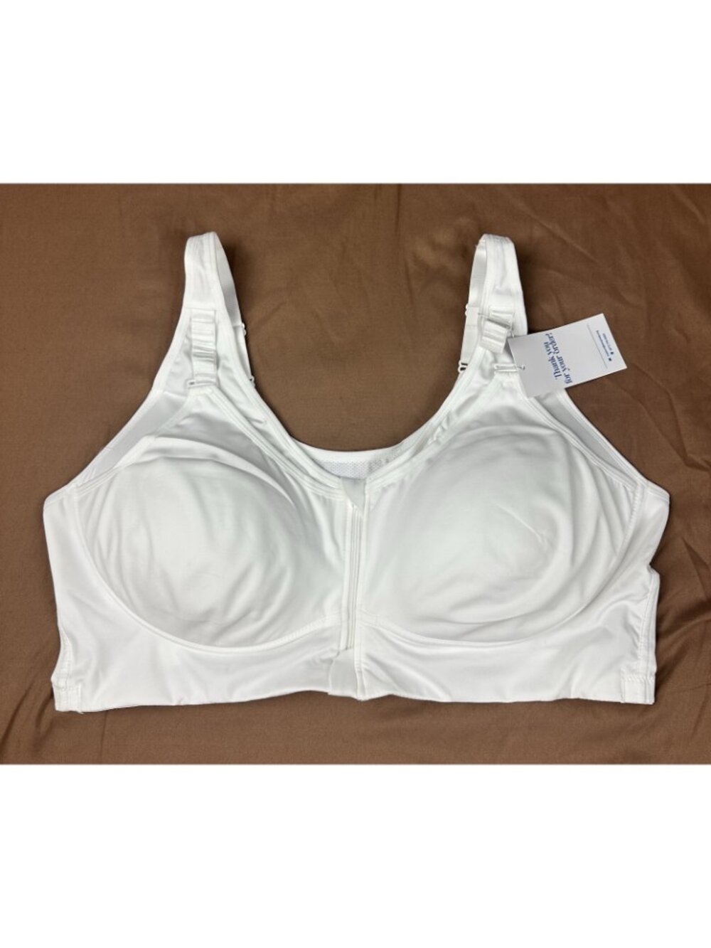 RosyLift Wireless Support Bra White Front Zip Full Coverage 5XL Plus Size - Picture 4 of 13